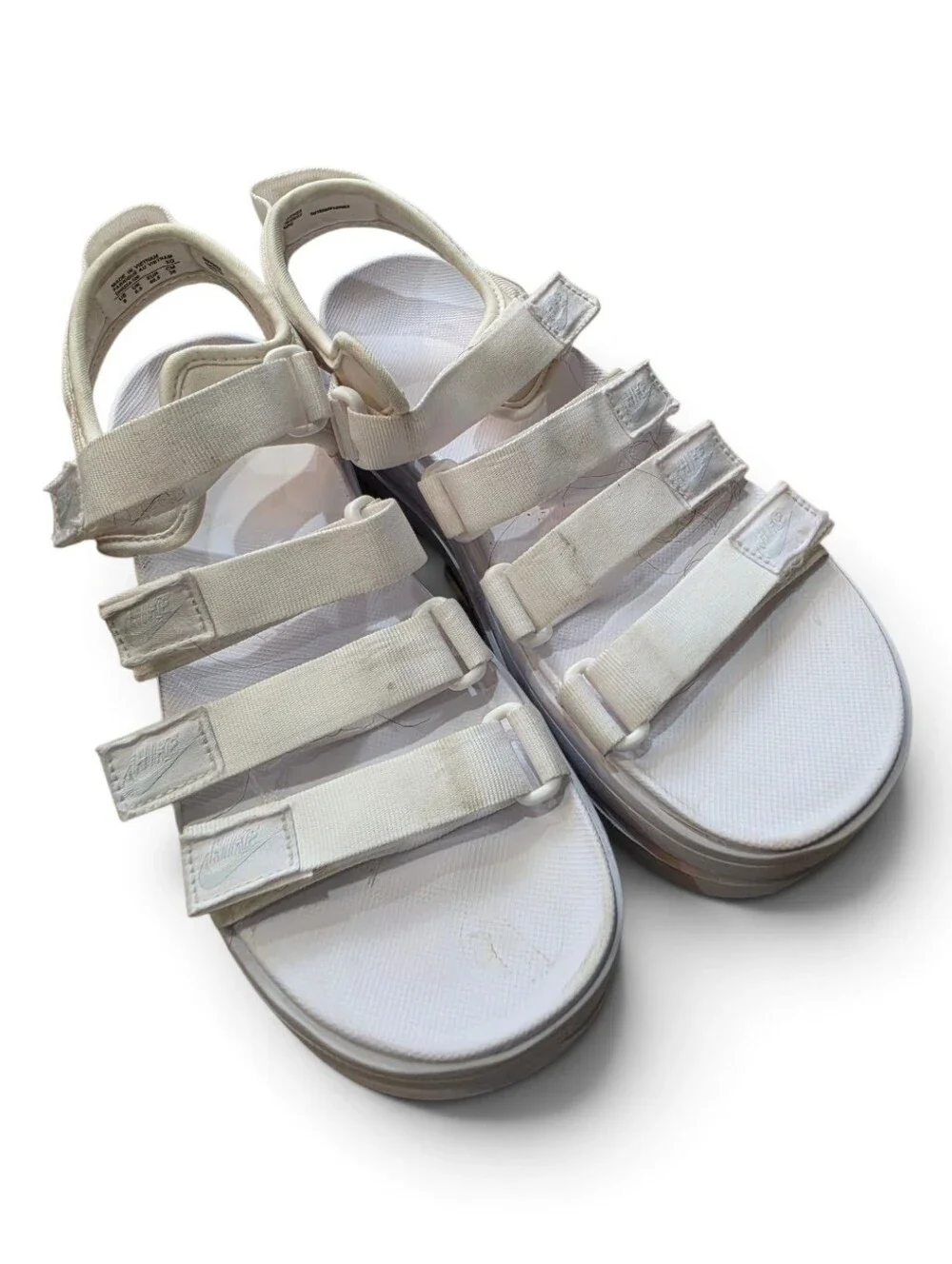 Nike Icon Classic platform sandals Size 9 PLATIMUM WHITE Platform